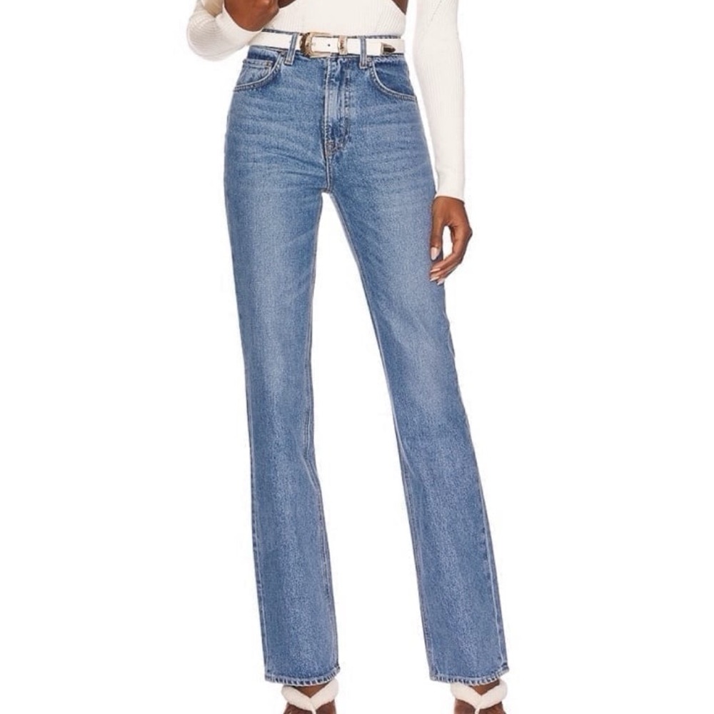 GRLFRND Melanie High Rise Boot Cut Jeans